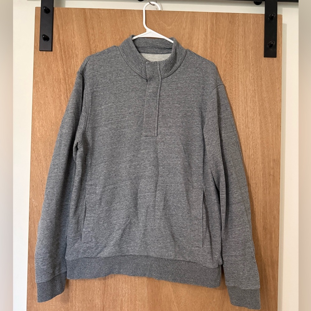 Vuori Cypress 1/4 quarter Zip sweatshirt grey size large men’s - Picture 2 of 9
